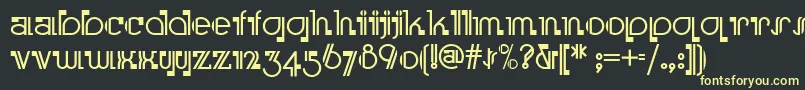 Boomer Font – Yellow Fonts on Black Background