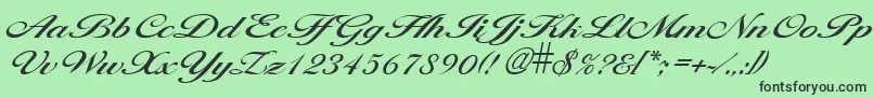 LarisimaRegular Font – Black Fonts on Green Background