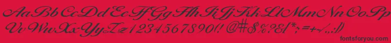 LarisimaRegular Font – Black Fonts on Red Background