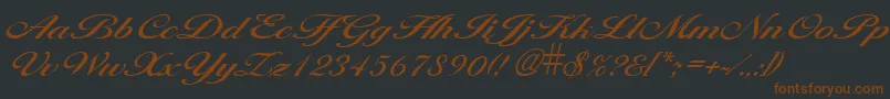 LarisimaRegular Font – Brown Fonts on Black Background