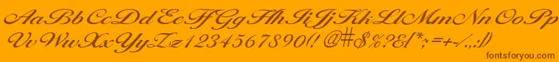 LarisimaRegular Font – Brown Fonts on Orange Background