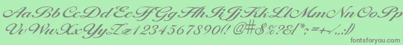 LarisimaRegular Font – Gray Fonts on Green Background