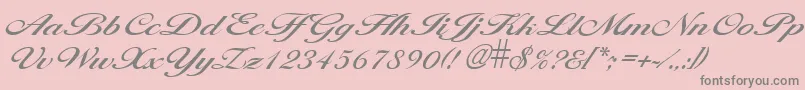 LarisimaRegular-Schriftart – Graue Schriften auf rosa Hintergrund