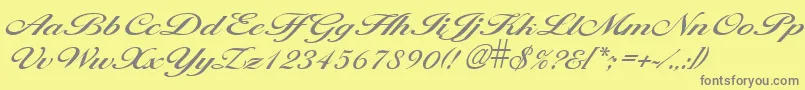 LarisimaRegular Font – Gray Fonts on Yellow Background