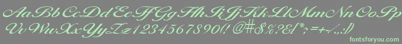 LarisimaRegular Font – Green Fonts on Gray Background