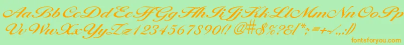 LarisimaRegular Font – Orange Fonts on Green Background