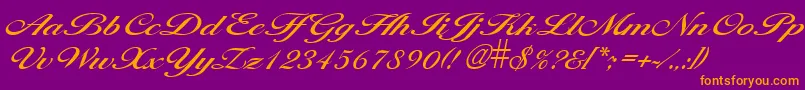 LarisimaRegular Font – Orange Fonts on Purple Background