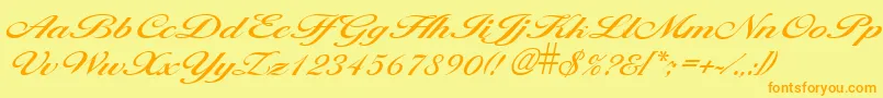 LarisimaRegular Font – Orange Fonts on Yellow Background