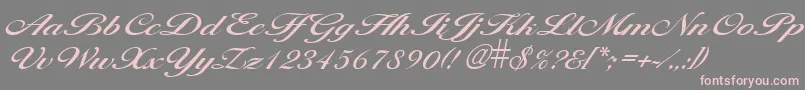 LarisimaRegular Font – Pink Fonts on Gray Background