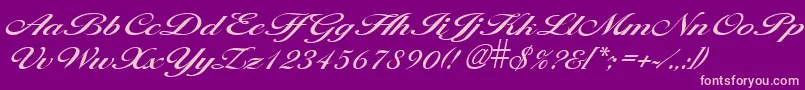 LarisimaRegular Font – Pink Fonts on Purple Background