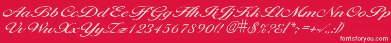 LarisimaRegular Font – Pink Fonts on Red Background