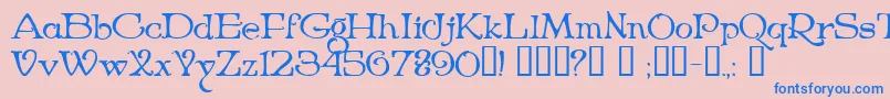 Niederwald Font – Blue Fonts on Pink Background