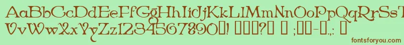 Niederwald Font – Brown Fonts on Green Background