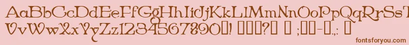 Шрифт Niederwald – коричневые шрифты на розовом фоне