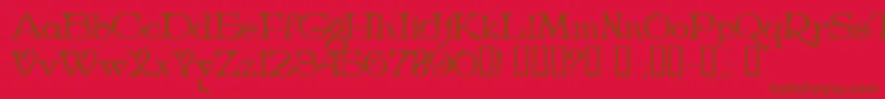 Niederwald Font – Brown Fonts on Red Background