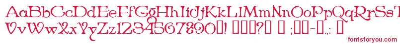 Niederwald Font – Red Fonts on White Background