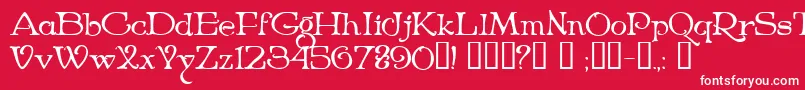 Niederwald Font – White Fonts on Red Background