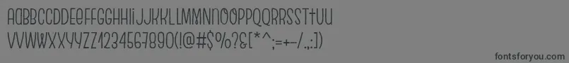 フォントEscalopeCrustTwo – 黒い文字の灰色の背景