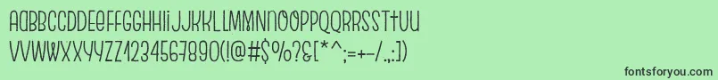 フォントEscalopeCrustTwo – 緑の背景に黒い文字