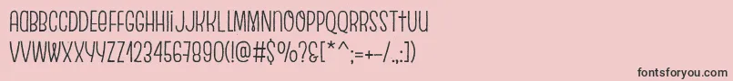 フォントEscalopeCrustTwo – ピンクの背景に黒い文字