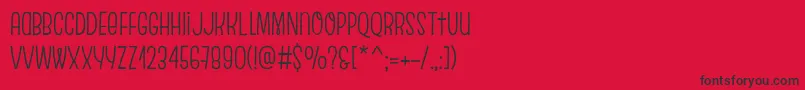 フォントEscalopeCrustTwo – 赤い背景に黒い文字