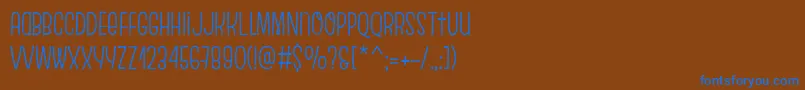 EscalopeCrustTwo Font – Blue Fonts on Brown Background