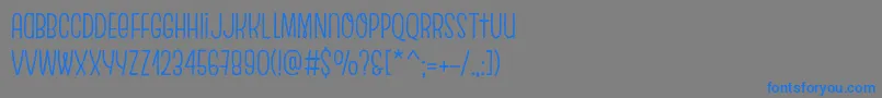 フォントEscalopeCrustTwo – 灰色の背景に青い文字