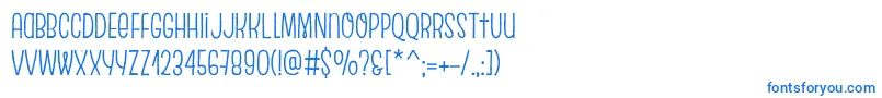 フォントEscalopeCrustTwo – 白い背景に青い文字