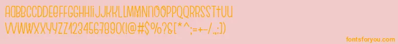 EscalopeCrustTwo Font – Orange Fonts on Pink Background