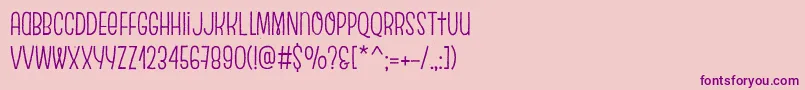 EscalopeCrustTwo-Schriftart – Violette Schriften auf rosa Hintergrund