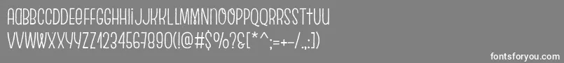 Czcionka EscalopeCrustTwo – białe czcionki na szarym tle