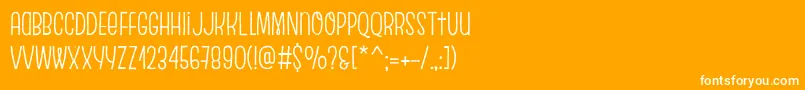 フォントEscalopeCrustTwo – オレンジの背景に白い文字