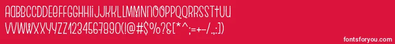 EscalopeCrustTwo Font – White Fonts on Red Background