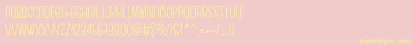 EscalopeCrustTwo Font – Yellow Fonts on Pink Background