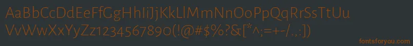 Шрифт AlegreyasansLight – коричневые шрифты на чёрном фоне