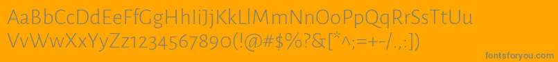 AlegreyasansLight Font – Gray Fonts on Orange Background