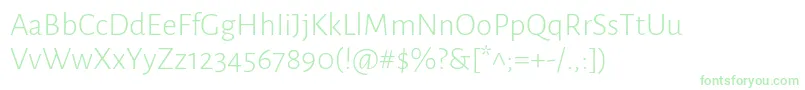 AlegreyasansLight Font – Green Fonts on White Background