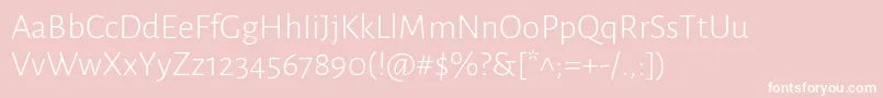 AlegreyasansLight Font – White Fonts on Pink Background