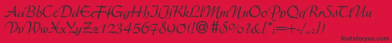 ArkansasdbNormal Font – Black Fonts on Red Background
