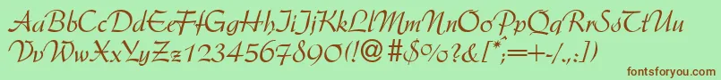 ArkansasdbNormal Font – Brown Fonts on Green Background