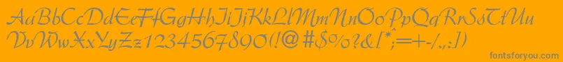 Шрифт ArkansasdbNormal – серые шрифты на оранжевом фоне