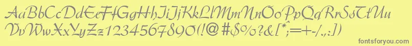 ArkansasdbNormal Font – Gray Fonts on Yellow Background