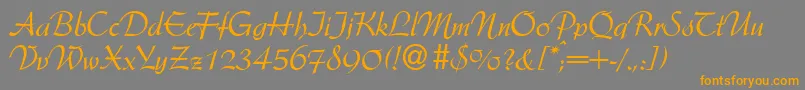 ArkansasdbNormal Font – Orange Fonts on Gray Background