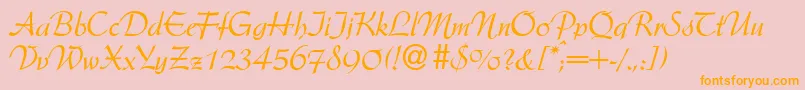 ArkansasdbNormal Font – Orange Fonts on Pink Background