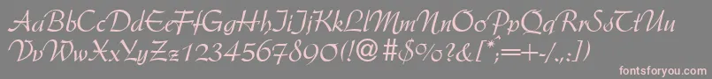 ArkansasdbNormal Font – Pink Fonts on Gray Background