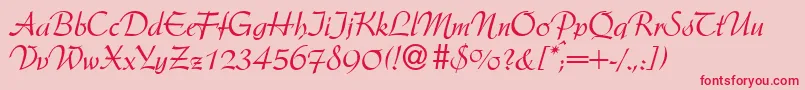 ArkansasdbNormal Font – Red Fonts on Pink Background