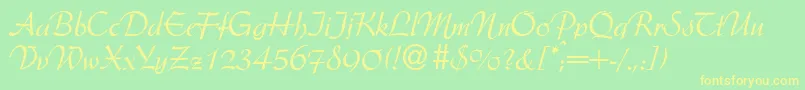 ArkansasdbNormal Font – Yellow Fonts on Green Background