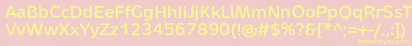 MetronMediumPro Font – Yellow Fonts on Pink Background