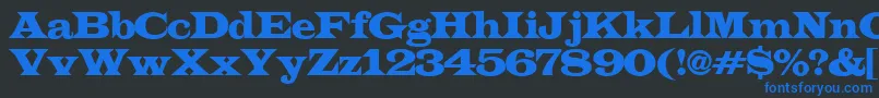 ALatinoexp Font – Blue Fonts on Black Background