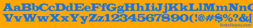 ALatinoexp Font – Blue Fonts on Orange Background